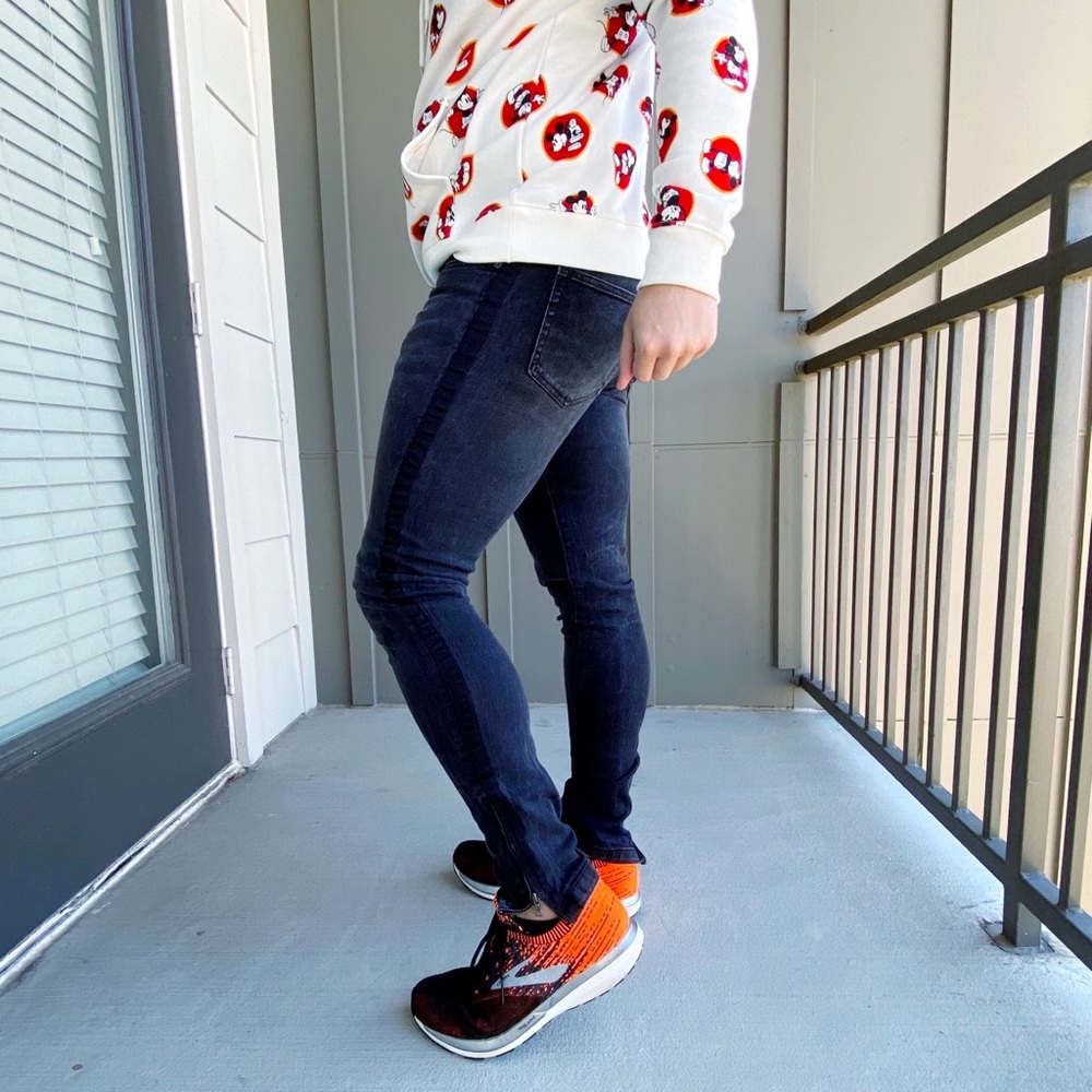 Dark Wash Tuxedo Black Skinny Jeans